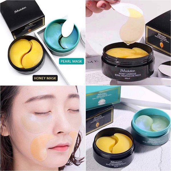 Mặt Nạ Xóa Thâm Quầng Mắt JM Solution Honey Luminous Royal Propolis Eye Patch Black 90g