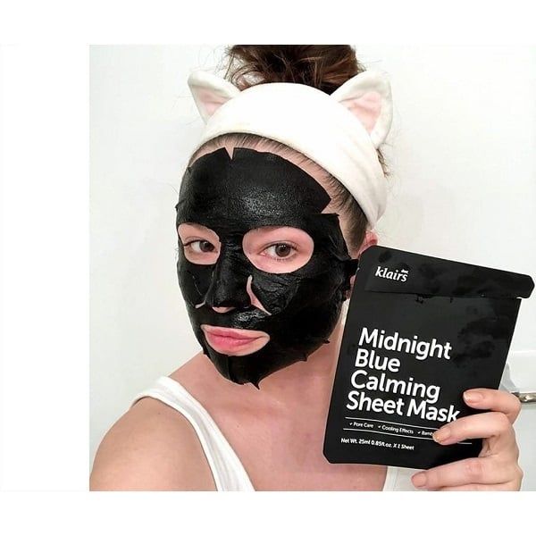 Mặt Nạ Klairs Hỗ Trợ Làm Sạch & Dịu Mát Da 25ml Midnight Blue Calming Sheet Mask