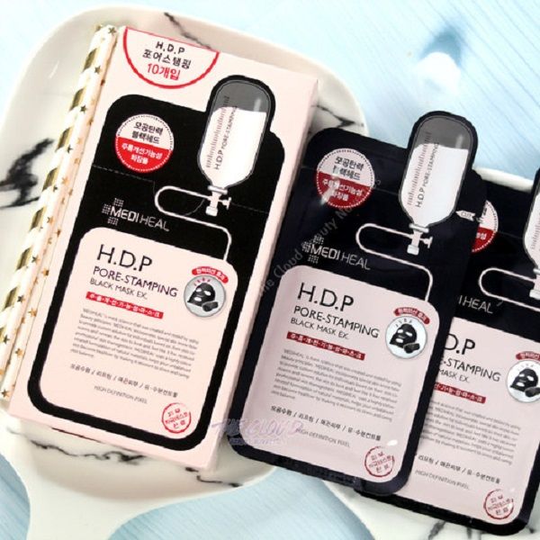 Mặt Nạ Mediheal Than Hoạt Tính Cho Da Mụn H.D.P Pore Stamping Charcoal Mineral Mask EX