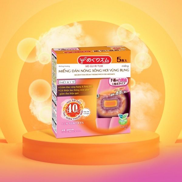 Miếng Dán Nóng MegRhythm Xông Hơi Giảm Đau Vùng Bụng