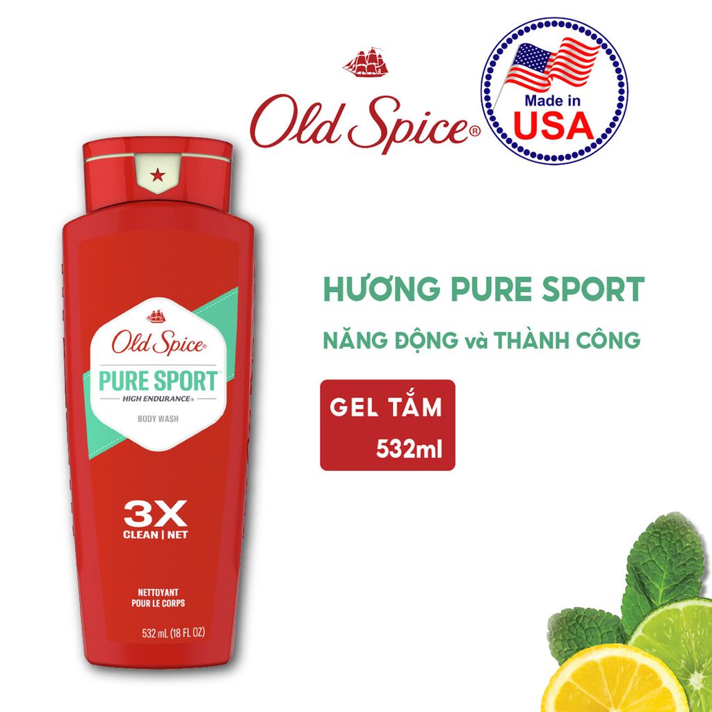 Sữa Tắm Dành Cho Nam Old Spice High Endurance Body Wash 532ml