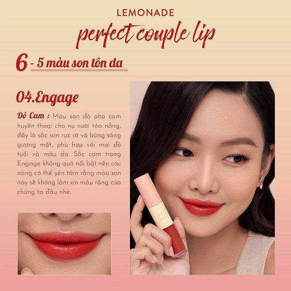 Son Kem Lì 2 Đầu Lemonade Perfect Couple Lip Version 2