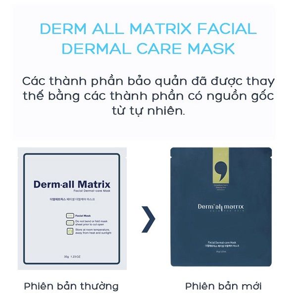 Mặt Nạ Dưỡng Ẩm Trắng Da Chống Lão Hóa Derm-all Matrix Facial Dermal Care Mask