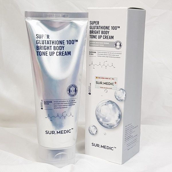 Kem Dưỡng Trắng Nâng Tông Da Sur.Medic+ Super Glutathione 100™ Bright Body Tone Up Cream 150ml