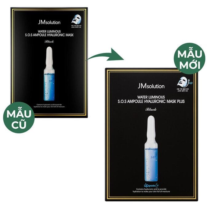 Mặt Nạ Cấp Nước Dưỡng Ẩm JMsolution Water Luminous S.O.S Ampoule Hyaluronic Mask Plus 30ml