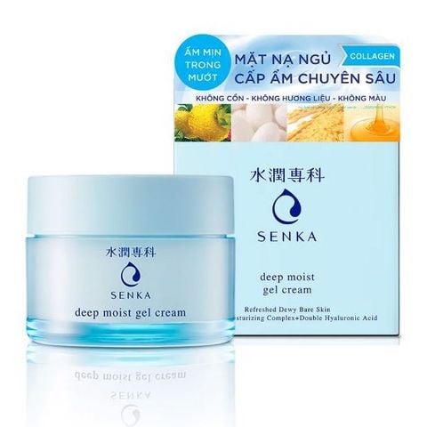 Mặt Nạ Ngủ Senka Cấp Ẩm Dạng Gel 50g Deep Moist Gel Cream