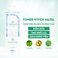 Nước Hoa Hồng Dưỡng Ẩm Derladie Natural Witch Hazel Toner 500ml