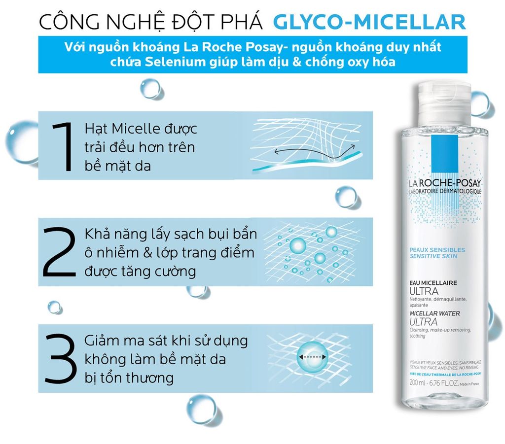 Nước Tẩy Trang Cho Da Dầu Mụn La Roche-Posay Effaclar Eau Micellaire Ultra 50ml