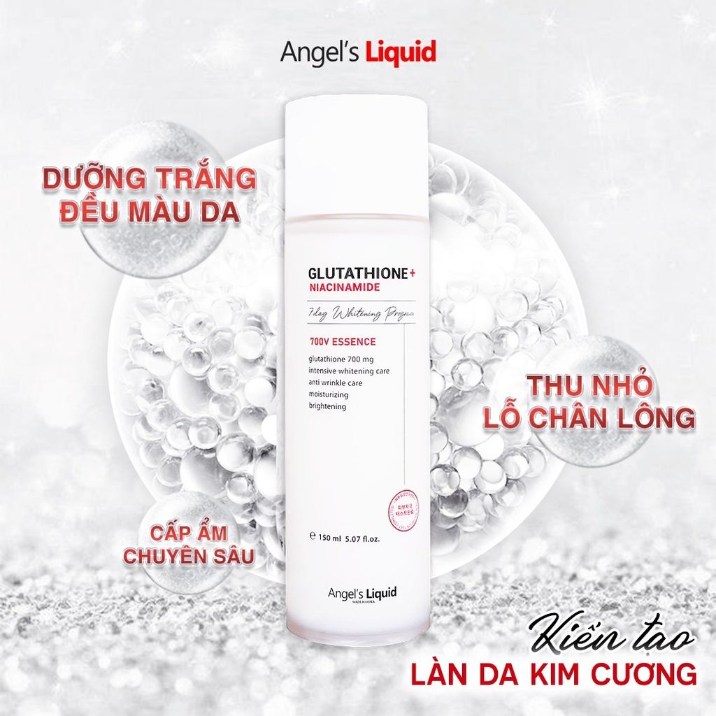 Nước Thần Dưỡng Sáng Angel's Liquid Glutathione+ Niacinamide 700V Essence 150ml