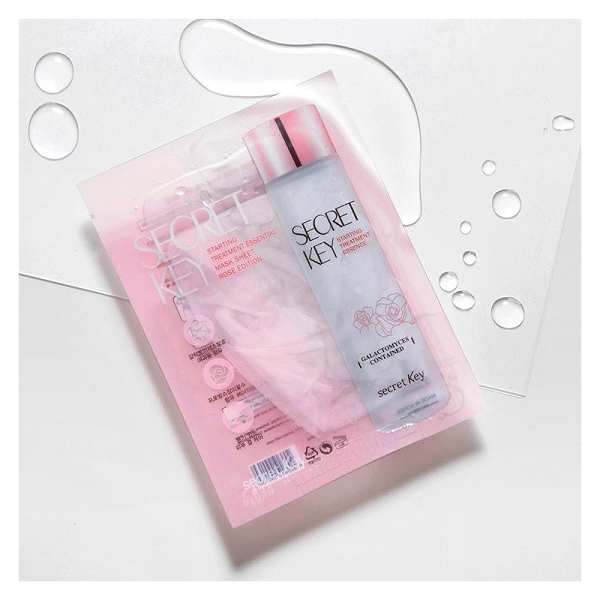 Mặt Nạ Dưỡng Trắng Phục Hồi Da Secret Key Starting Treatment Essential Mask Sheet Rose Edition