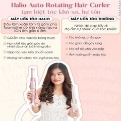Máy Uốn Tóc Tự Xoay 360 Độ Ion Âm, Không Gây Khô Xơ Tóc Halio Auto Rotating Hair Curler