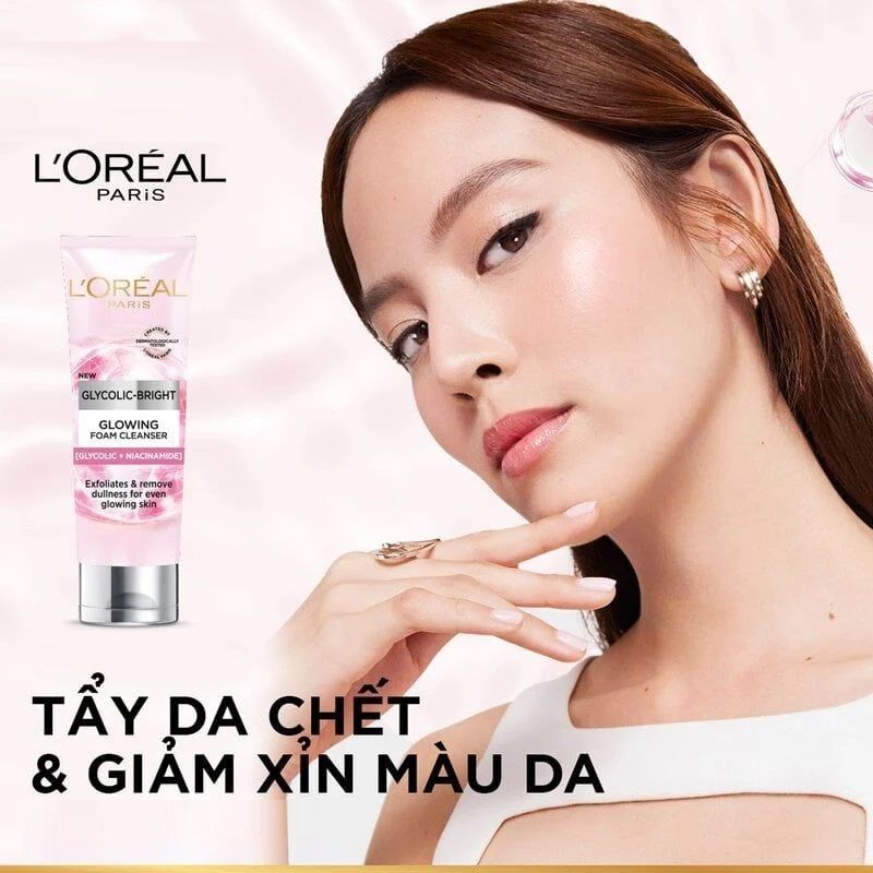 Sữa Rửa Mặt Sáng Da Loreal Paris Glycolic-Bright Glowing Foam Cleanser 100ml