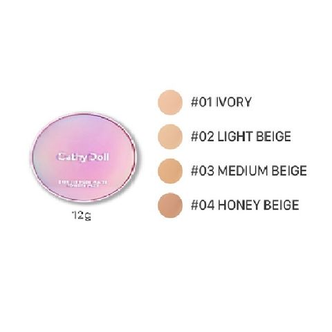 Phấn Nền Cathy Doll Mịn Lì Skin Fit Nude Matte Powder Pact SPF30 PA+++