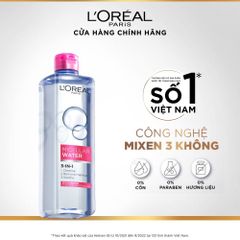 Nước Tẩy Trang Loreal Dưỡng Ẩm Cho Da Thường & Khô Micellar Water 3-in-1 Moisturizing Even For Sensitive Skin