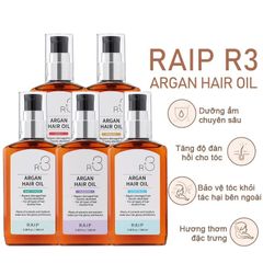 Tinh Dầu Dưỡng Giúp Hồi Phục Tóc Hư Tổn Raip R3 Argan Hair Oil 100ml
