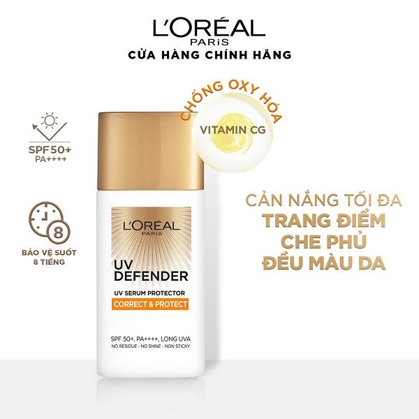 Kem Chống Nắng Loreal Che Phủ Đều Màu Da UV Defender Correct & Protect SPF 50+ PA ++++ 50ml