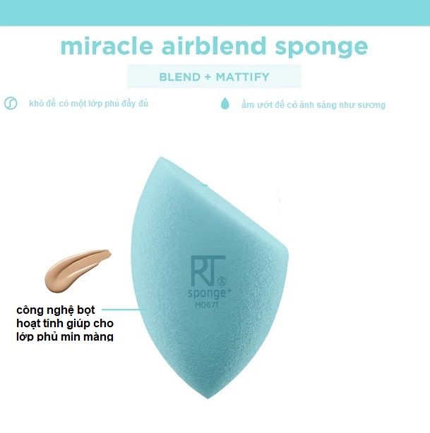 Mút Trang Điểm Real Techniques Miracle Airblend Sponge