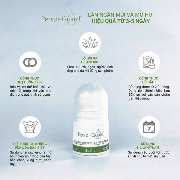 Lăn Khử Mùi Ngăn Mồ Hôi Perspi-Guard Maximum Strength Antiperspirant Roll On 30ml