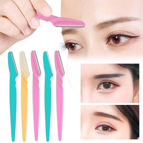 Set 3 Dạo Cạo Lông Mày KAI Can Eyebrow Lưỡi Đơn Thân Nhựa CBM-3P