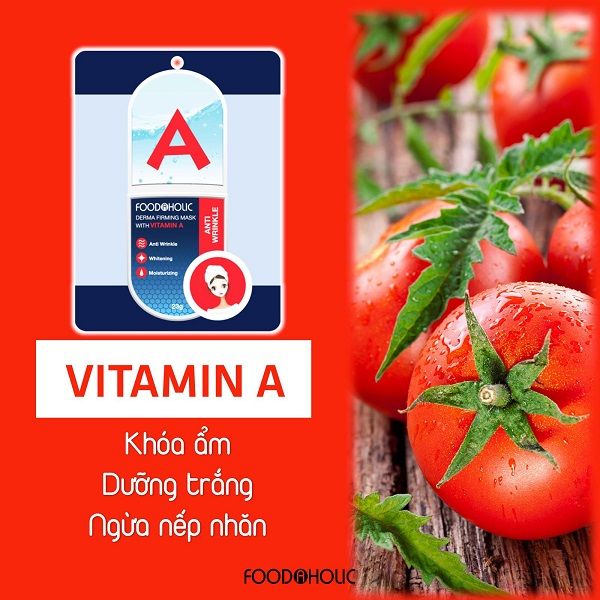Mặt Nạ Ngừa Lão Hóa Foodaholic Derma Firming Mask With Vitamin A 23g