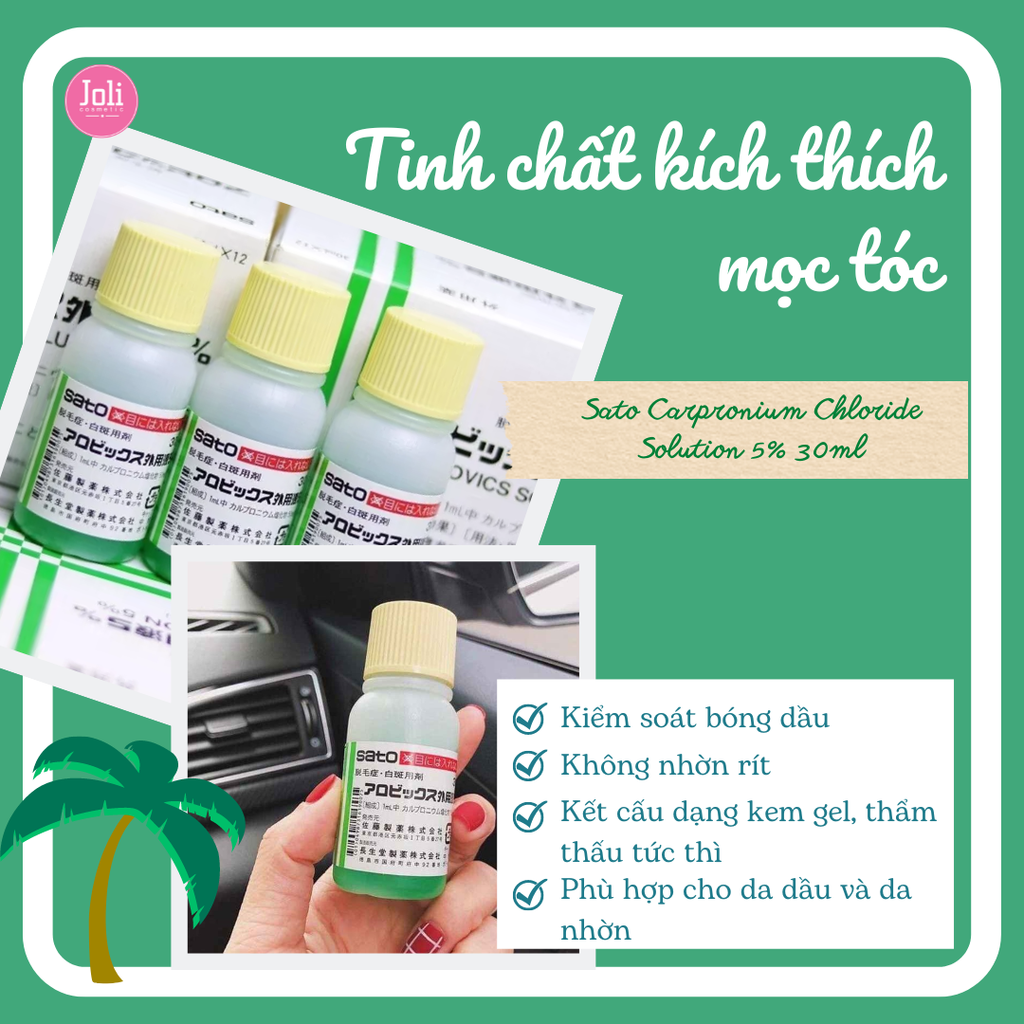 Tinh Chất Thảo Dược Kích Thích Mọc Tóc Sato Arovics Solutions 5% 30ml