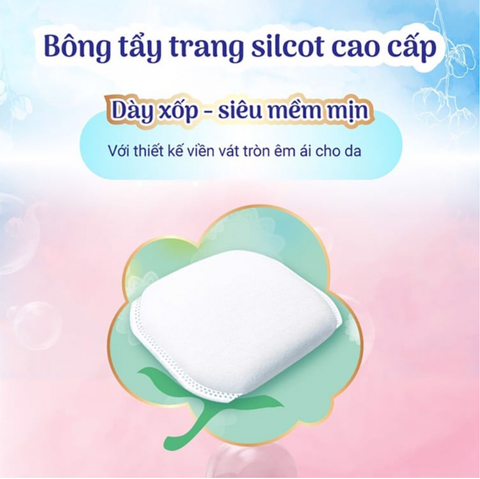 Bông Tẩy Trang Cao Cấp Silcot Premium 66 Miếng/Hộp Soft Touch Premium Cotton