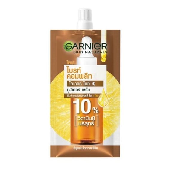 Tinh Chất Dưỡng Sáng Da Giảm Thâm Ban Đêm Garnier Bright Complete Overnight Vitamin C 7.5ml