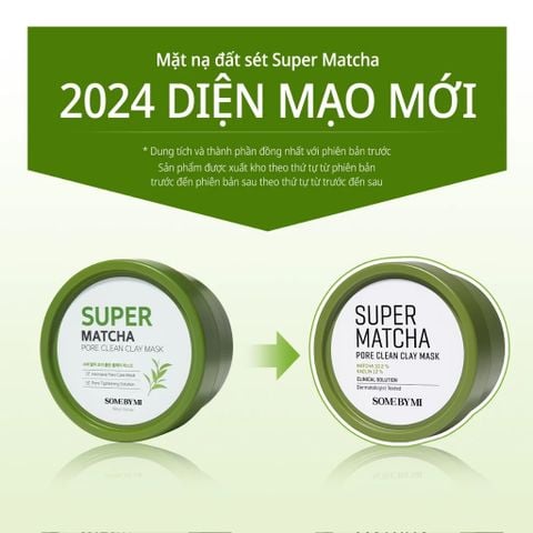Mặt Nạ Đất Sét Làm Sạch Se Khít Lỗ Chân Lông Some By Mi Super Matcha Pore Clean Clay Mask 100g