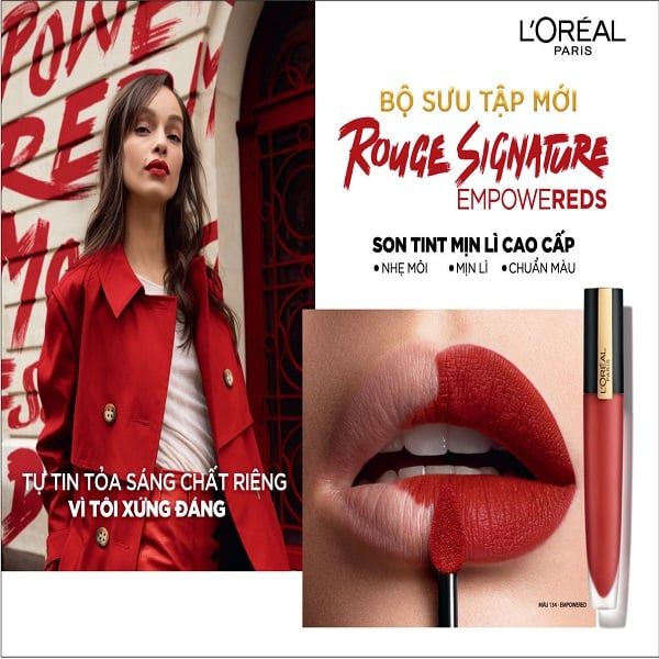 Son Kem Lì Loreal Paris Rouge Signature Matte Liquid Lipstick