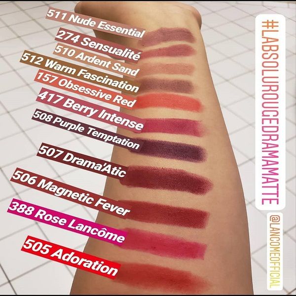 Son Thỏi L'Absolu Rouge Drama Matte Lancome 507 Dram'atic