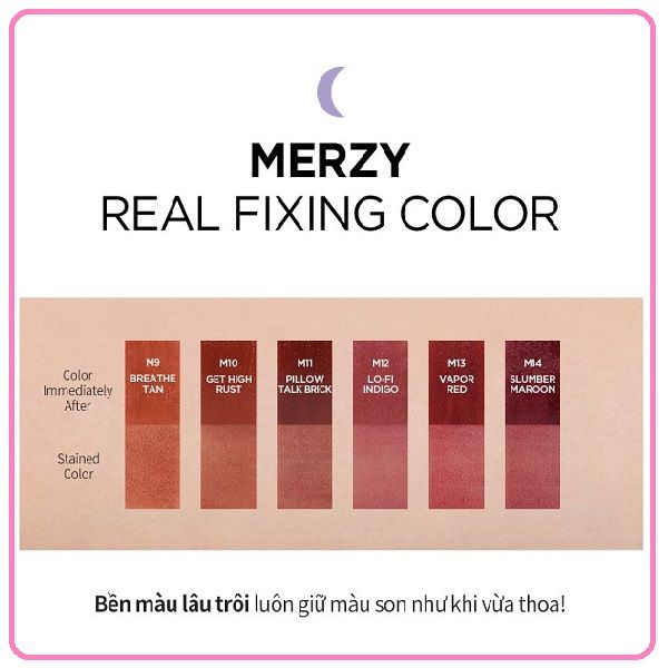 Son Kem Lì Merzy Dreamy Late Night Mellow Tint 4g