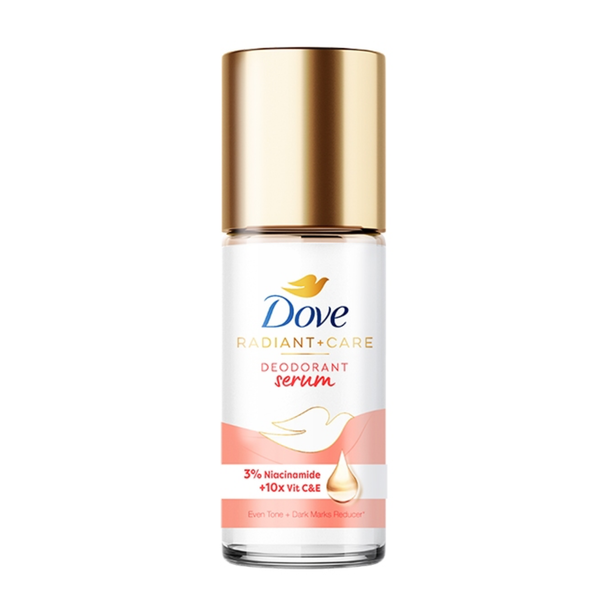 Lăn Khử Mùi Dạng Tinh Chất Thu Nhỏ Lỗ Chân Lông Dove 3% Niacinamide + 10X Vitamin C&E Deodorant Serum 45ml