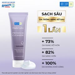 Sữa Rửa Mặt Hada Labo Dưỡng Sáng Da Premium Cleanser Radiance 100g