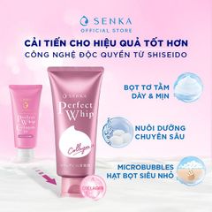 Sữa Rửa Mặt Tạo Bọt Bổ Sung Collagen Senka Perfect Whip Collagen In 120g