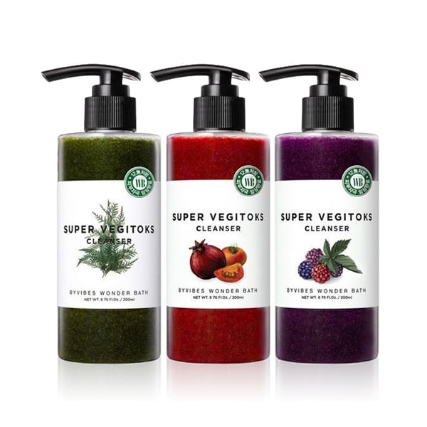 Sữa Rửa Mặt Dưỡng Ẩm Làm Dịu Da Byvibes Wonder Super Vegitoks Cleanser Green 300ml