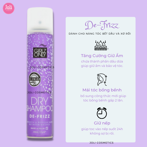 Dầu Gội Khô Girlz Only Dry Shampoo 200ml