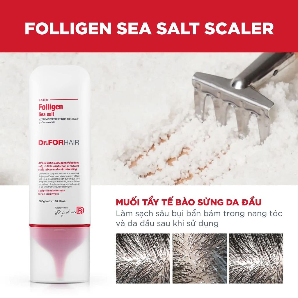 Tẩy Tế Bào Chết Da Đầu Giảm Gàu Dr.ForHair Sea Salt Scaler