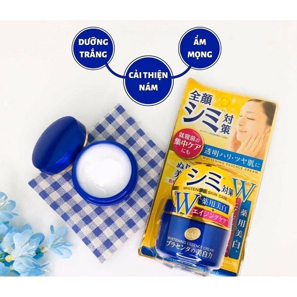 Kem Dưỡng Sáng Da Ngăn Ngừa Lão Hóa Meishoku Placenta Medicated Whitening Essence Cream 55g