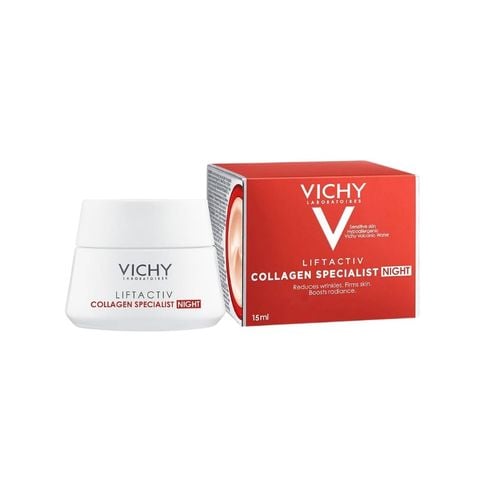 Kem Dưỡng Sáng Da Mờ Thâm Nám Ban Đêm Vichy Liftactiv Collagen Specialist Night 15ml