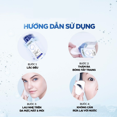 Nước Tẩy Trang Loreal Làm Sạch Sâu Trang Điểm Micellar Water 3-in-1