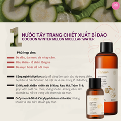 Nước Tẩy Trang Chiết Xuất Bí Đao Cocoon Winter Melon Micellar Water 500ml