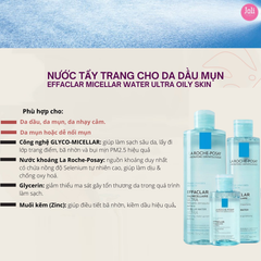 Nước Tẩy Trang Cho Da Dầu Mụn La Roche-Posay Effaclar Eau Micellaire Ultra