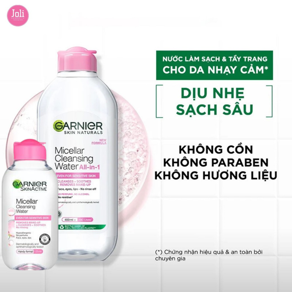 Nước Tẩy Trang Cho Da Nhạy Cảm Garnier Micellar Cleansing Water For Sensitive Skin