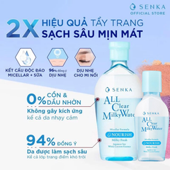 Nước Sữa Tẩy Trang Hai Lớp Làm Sạch Senka All Clear Milky Water 70ml