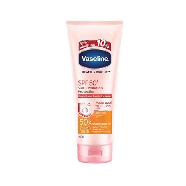 Sữa Dưỡng Thể Dưỡng Sáng Da Vaseline Sun + Pollution Protection 50X SPF50+/PA++++ 200ml