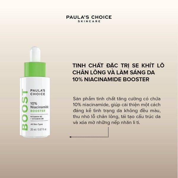 Tinh Chất Se Khít Lỗ Chân Lông,Sáng Da,Mờ Thâm Paula's Choice 10% Niacinamide Booster 20ml