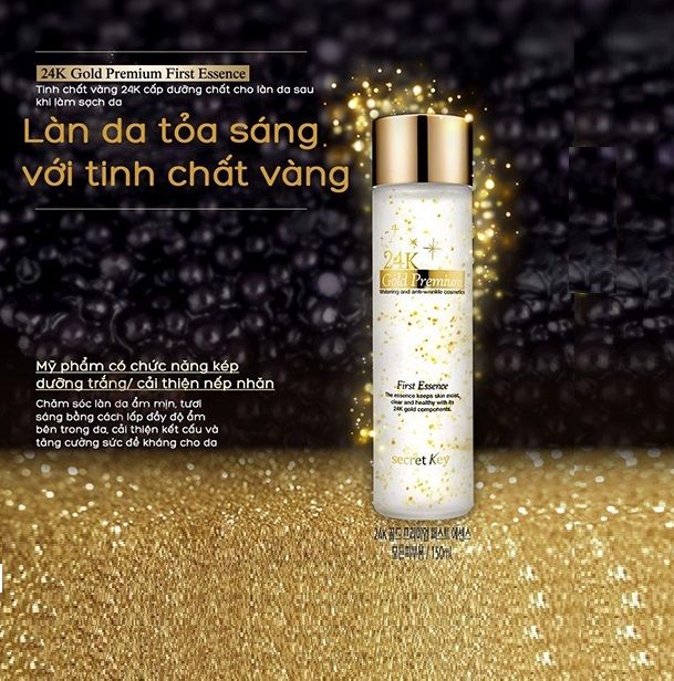 Tinh Chất Dưỡng Trắng Chống Lão Hóa Secret Key 24K Gold Premium First Essence 150ml