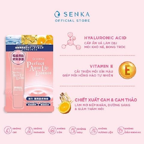 Tinh Chất Dưỡng Môi Cấp Ẩm Ngừa Khô Senka Perfect Aqua Essence 10g