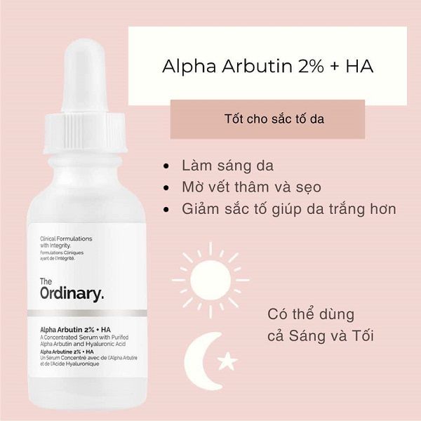 Tinh Chất Dưỡng Trắng Giảm Thâm Nám The Ordinary Alpha Arbutin 2%+ HA 30ml