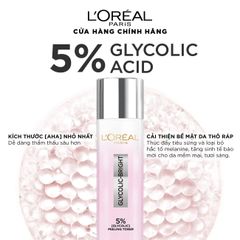 Nước Hoa Hồng Dưỡng Sáng Da Loreal Glycolic Bright Peeling Toner 128ml